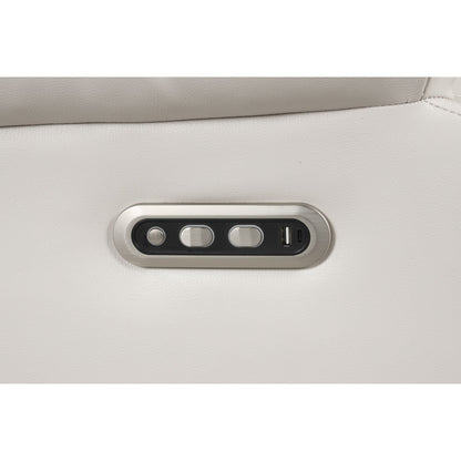 Power Reclining Sectional Sofa with Bluetooth Speakers and LED Lights - Beige