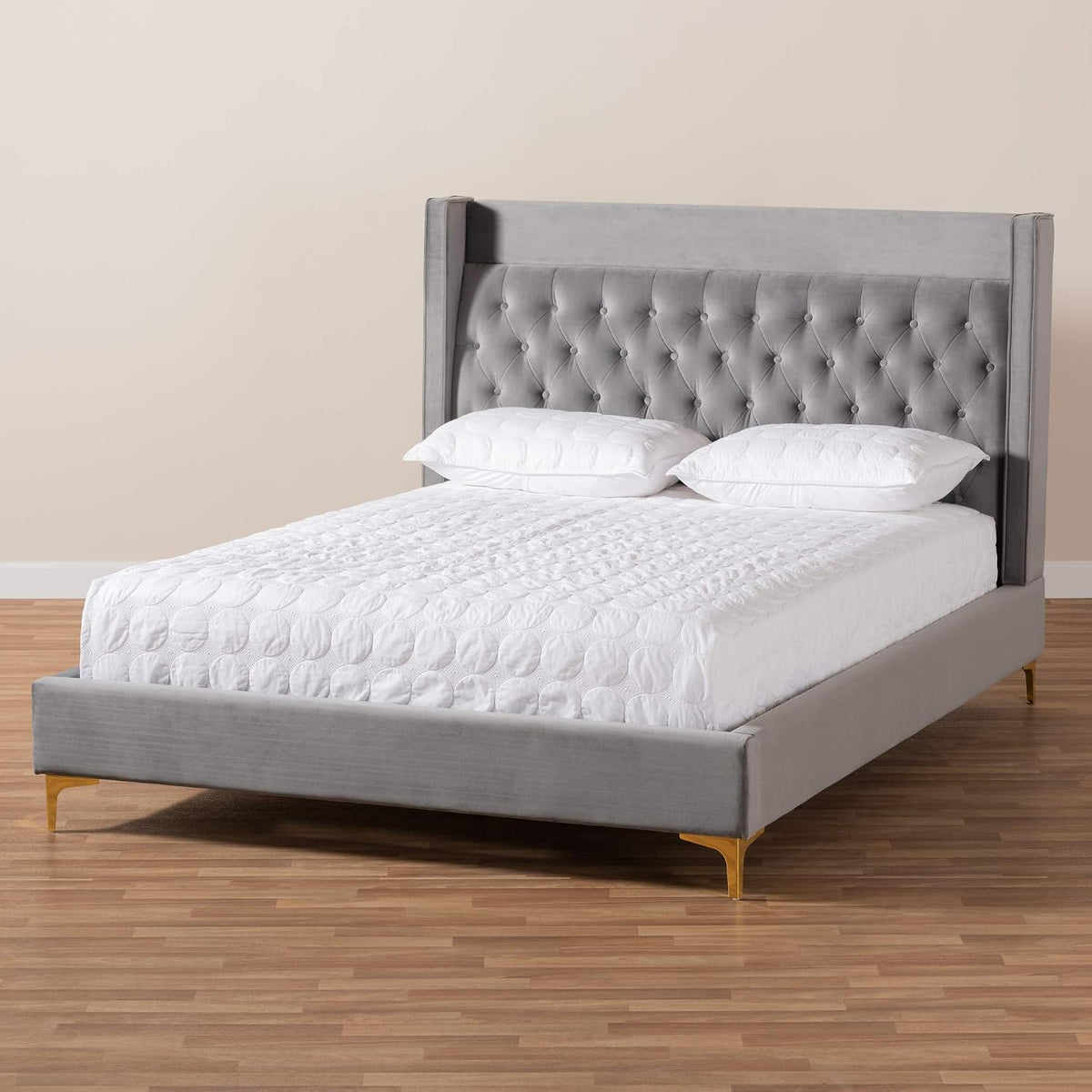Beds (Platform), Queen, Gray
