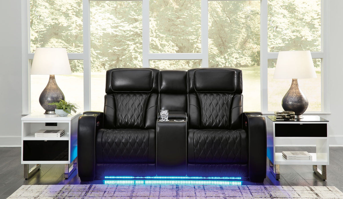 Boyington - 2 Pc. - Power Reclining Sofa And Loveseat - Black