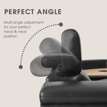 5-Seater L-Shaped Powered Recliner Sectional Sofa with Motorized Lift Cabinet - Black or Dark Grey