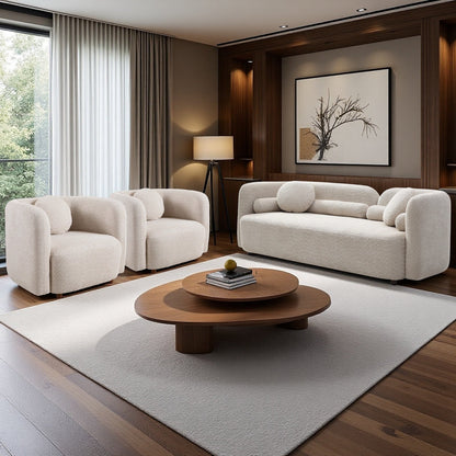 Granular Velvet Luxury Modern Couch for Living Room