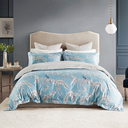 Four-piece Satin Printed Bedding Set