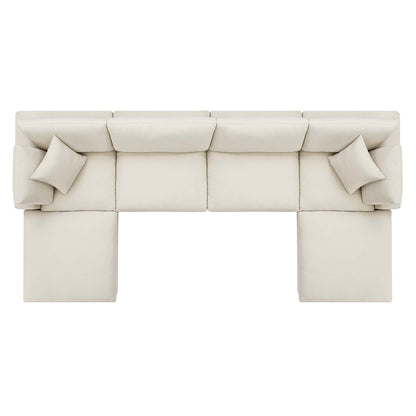 Commix 6-Piece Down Filled Overstuffed Sectional Sofa by Modway