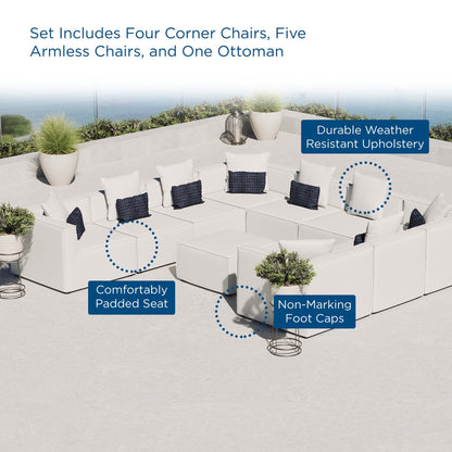 Saybrook 10-Piece Outdoor Patio Upholstered Sectional Sofa by Modway