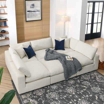Commix 6-Piece Down Filled Overstuffed Sectional Sofa by Modway