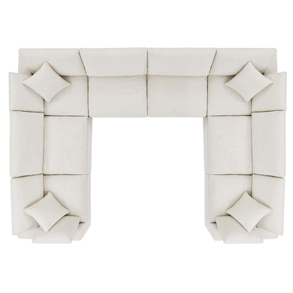 Commix 8-Piece Down Filled Overstuffed Boucle Fabric Sectional Sofa by Modway