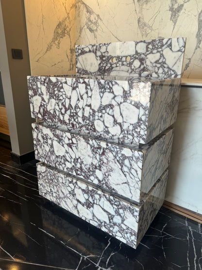 Calacatta Viola Freestanding Marble Vanity – 30 Inch