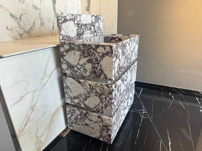 Calacatta Viola Freestanding Marble Vanity – 30 Inch