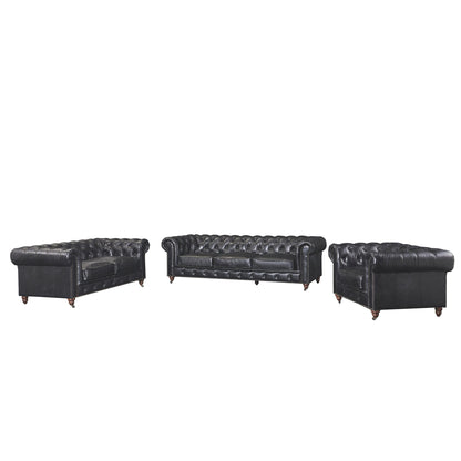 Century Chesterfield Sofa - Slate Leather