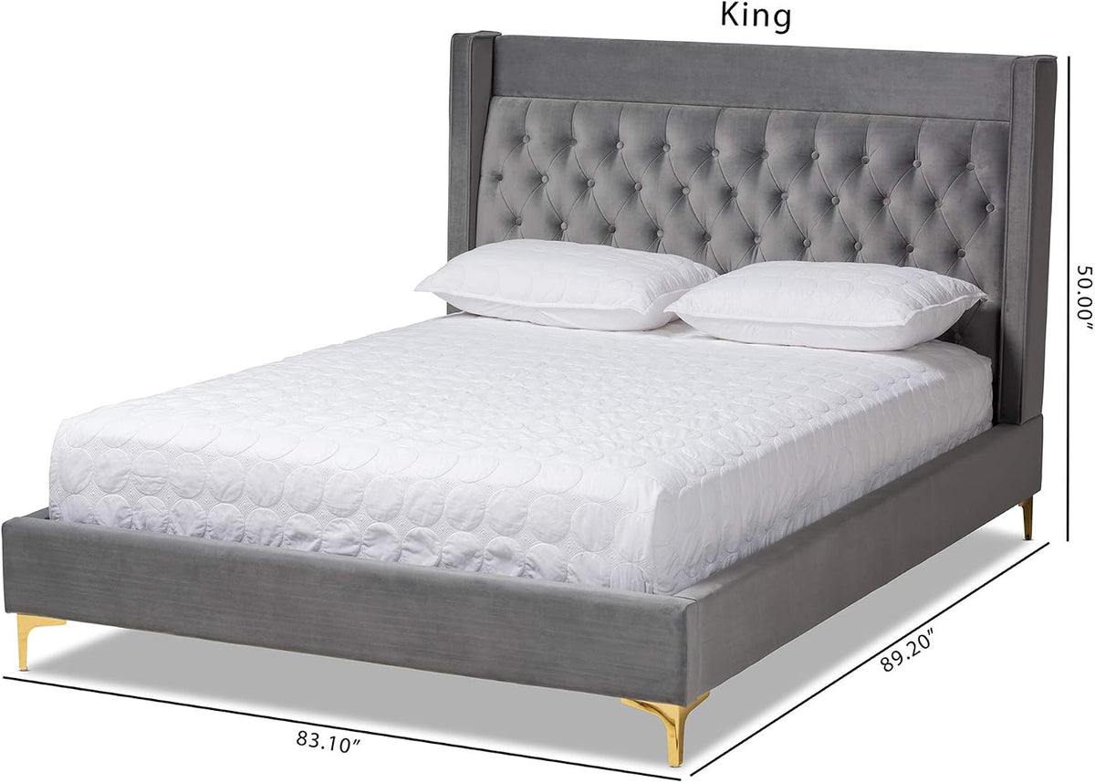 Beds (Platform), Queen, Gray