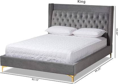 Beds (Platform), Queen, Gray