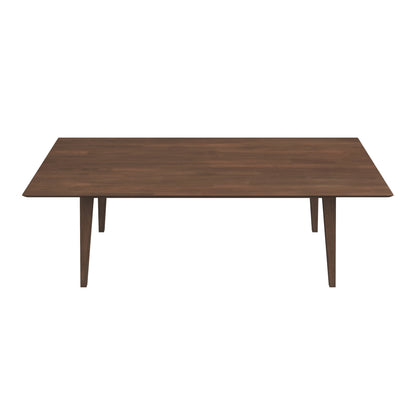 Levi Mid‑Century Solid Wood Dining Table Set, 86" Rectangular Kitchen Dining Table with 6 Pcs Leon PU Leather Dining Chairs, Modern Wood Dining Room Furniture Set for Home Kitchen