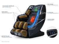 Massage Chair 4D Full Body Zero Gravity 55" Long Sl-Track,Black — How It Works