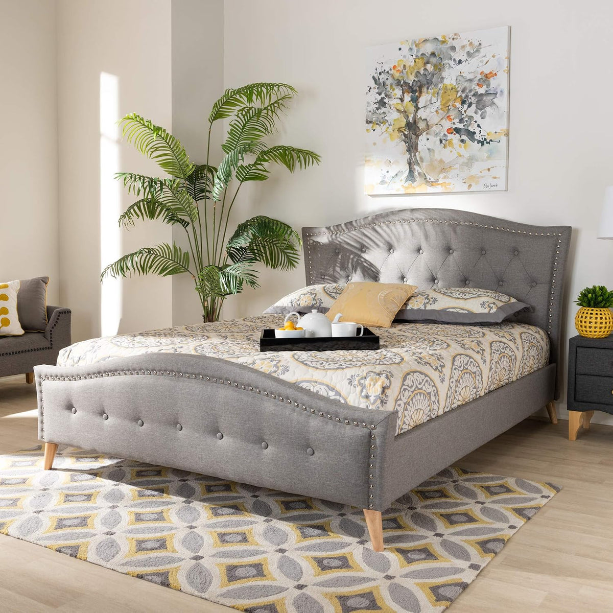 Beds (Platform), King, Gray
