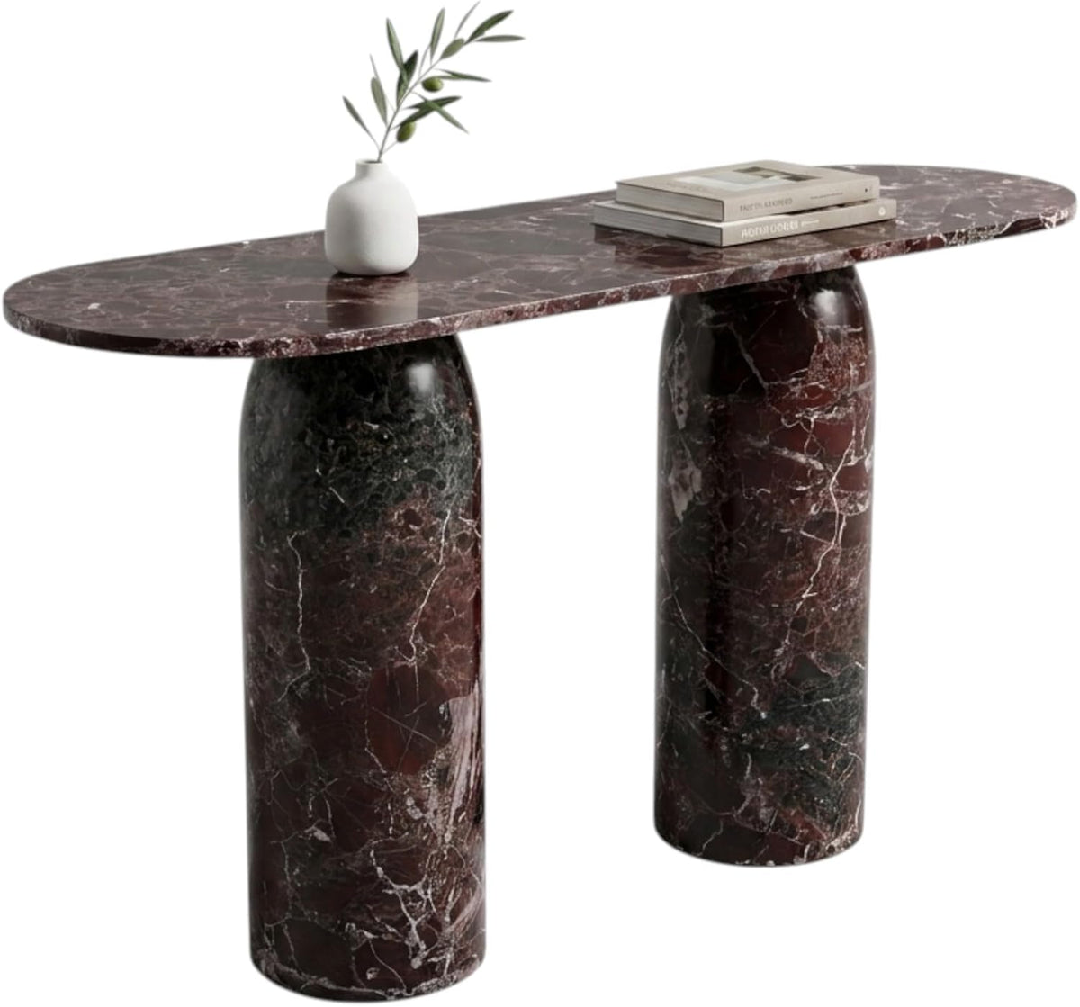 Handmade Natural Marble Console Table | Custom Stone Entryway & Sofa Table