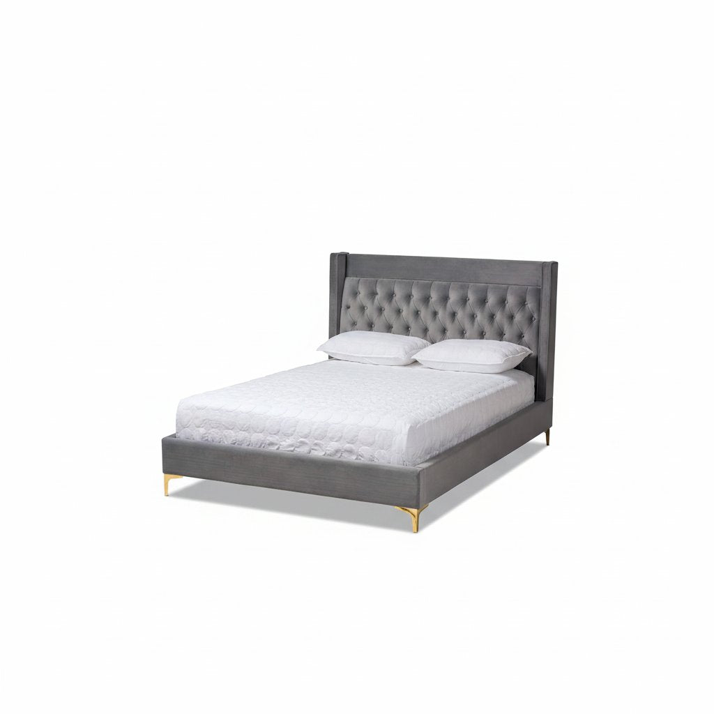 Beds (Platform), Queen, Gray